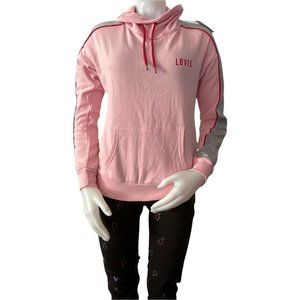 🌹Juniors Women’s Size S Flirtitude Cowl Neck Long Sleeve Sweatshirt Rose/Red